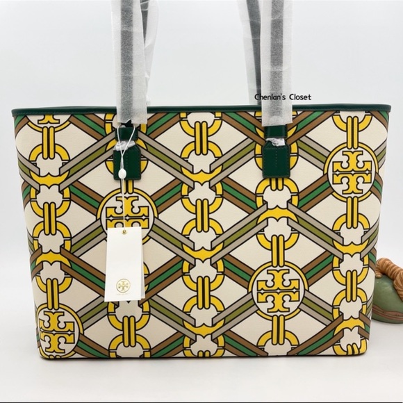 💝NeW! Tory Burch Gemini Link Large Logo Tote - Picture 6 of 12